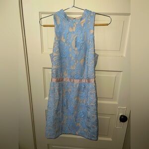 Blue Lace Fitted ENGLISH FACTORY Dress